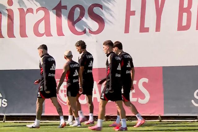 Uma surpresa no treino do Benfica