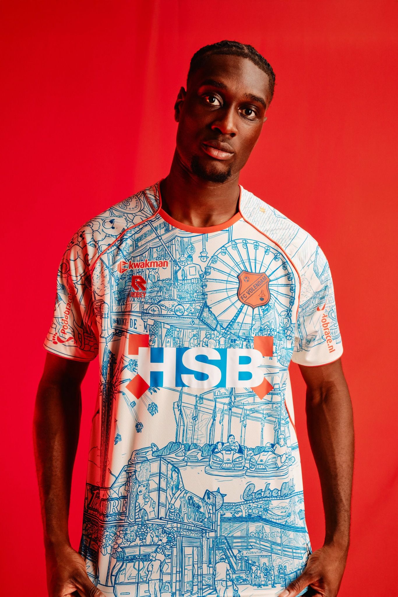 O terceiro equipamento evoca a feira popular da cidade, a Kermis, que o Volendam homenageia pelo quarto ano consecutivo