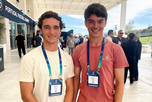 Rodrigo Cabrito e João Rodrigues, jogadores sub-23 do Sporting - Foto: A BOLA