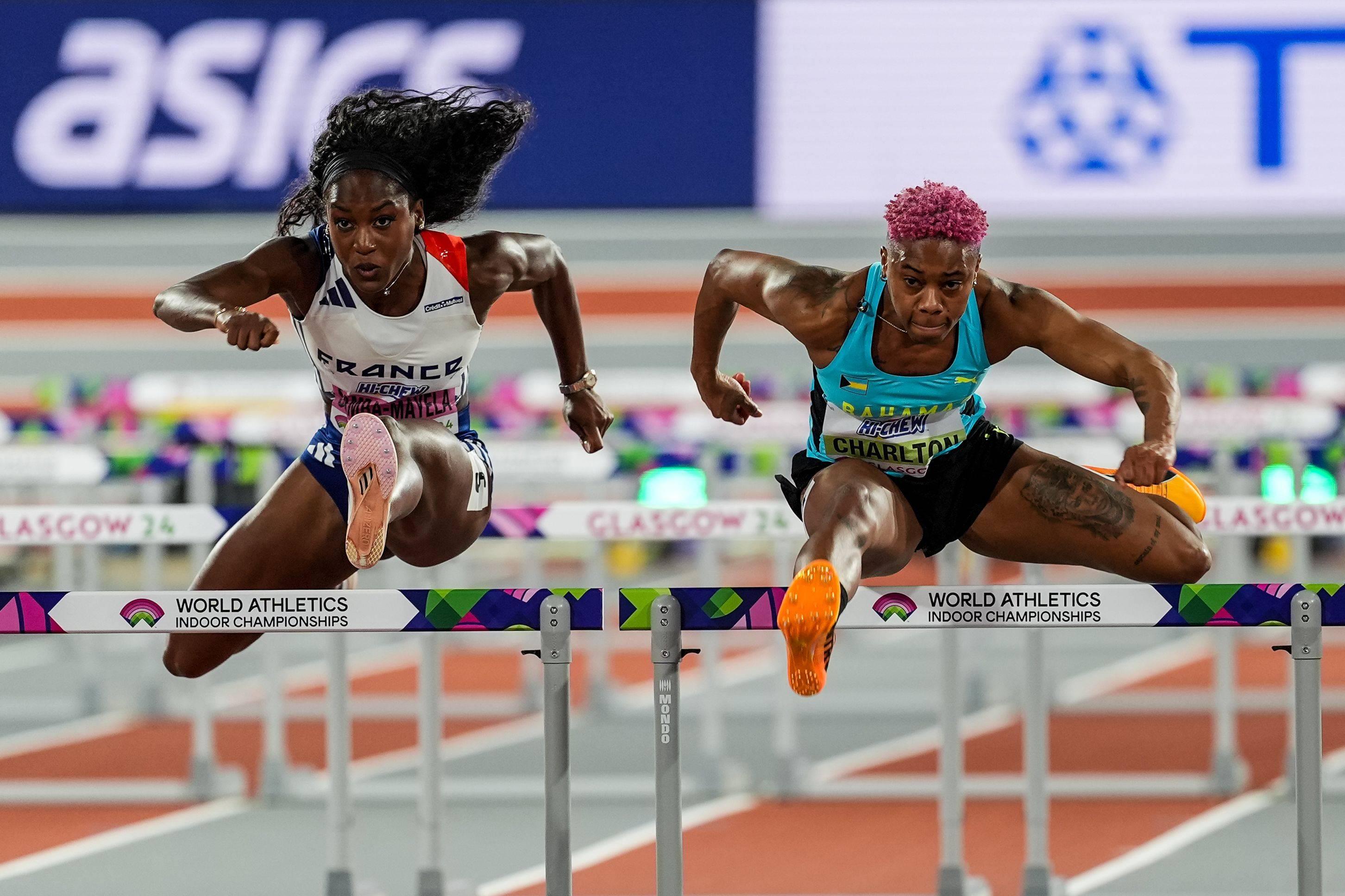 francesa Cyréna Samba-Mayela, medalha de prata nos 100 metros barreiras em Paris-2024