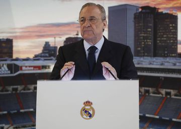 Florentino Pérez não estará presente no jogo frente ao Barcelona por causa de um tweet