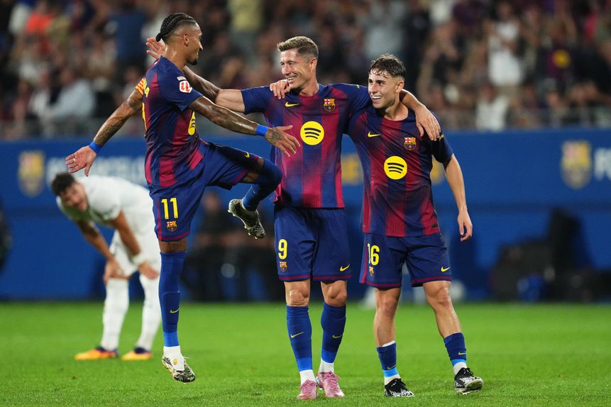 Lewandowski e Raphinha não vão a jogo no El Clásico, ao contrário de Fermín