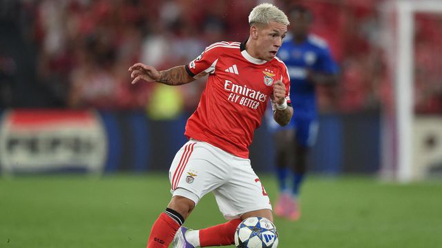 Prestianni, extremo do Benfica - Foto Miguel Nunes