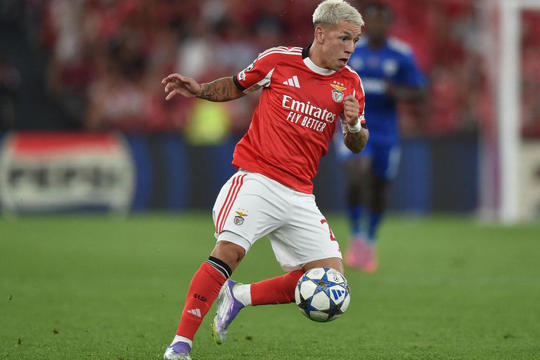 Prestianni, extremo do Benfica - Foto Miguel Nunes