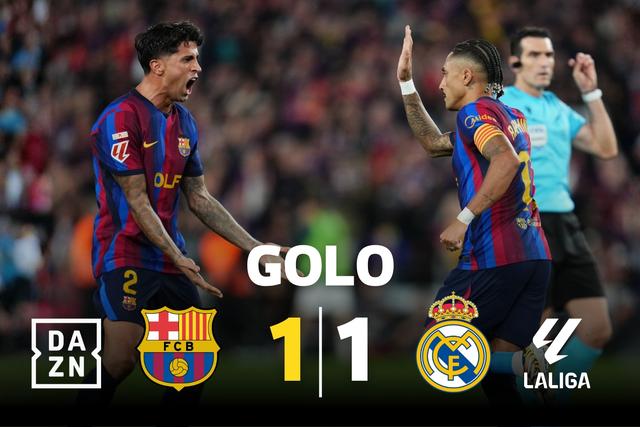 Raphinha marca, o Camp Nou vai à loucura e está tudo em aberto no El Clásico!