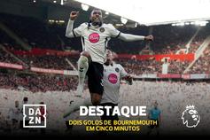 Teatro dos pesadelos! Man. United desaba e sofre dois golos em cinco minutos