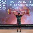 Colombiano Yeison Lopez Lopez vencedor absoluto ca categoria de 88 kg no Mundial de Forde-2025, na Noruega        Fotografia Imago