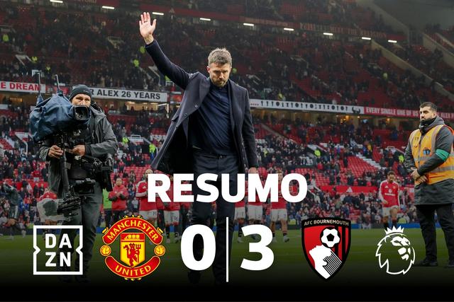 Bruno Fernandes fica no banco e o Man. United é atropelado pelo Bournemouth (resumo)