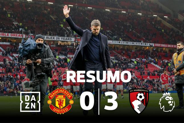 Bruno Fernandes fica no banco e o Man. United é atropelado pelo Bournemouth (resumo)