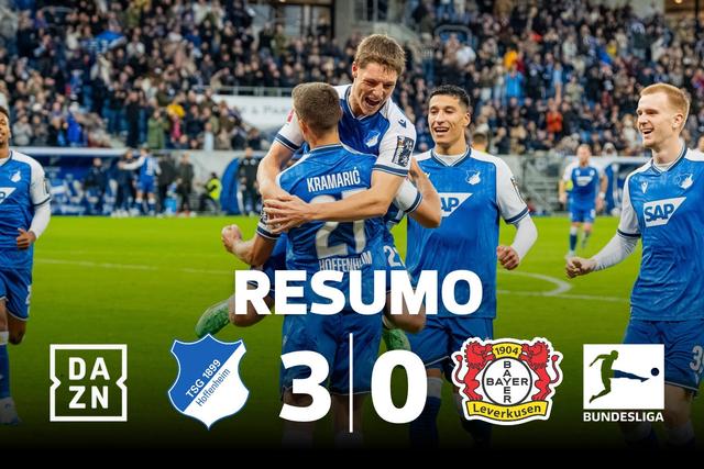 Hoffenheim alcança marca histórica na Bundesliga na vitória contra o Leverkusen (resumo)