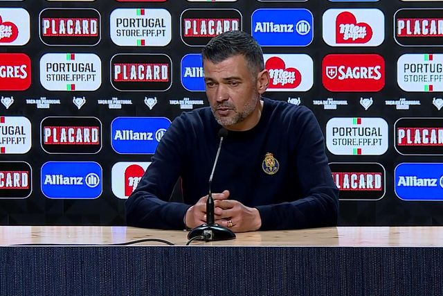 A reação de Sérgio Conceição à vitória sobre o Montalegre