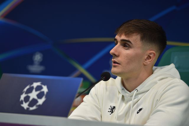 Fresneda na antevisão do jogo com o Club Brugge - Foto: MIGUEL NUNES