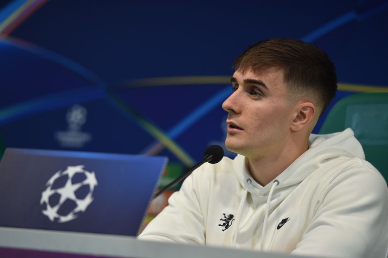 Fresneda na antevisão do jogo com o Club Brugge - Foto: MIGUEL NUNES