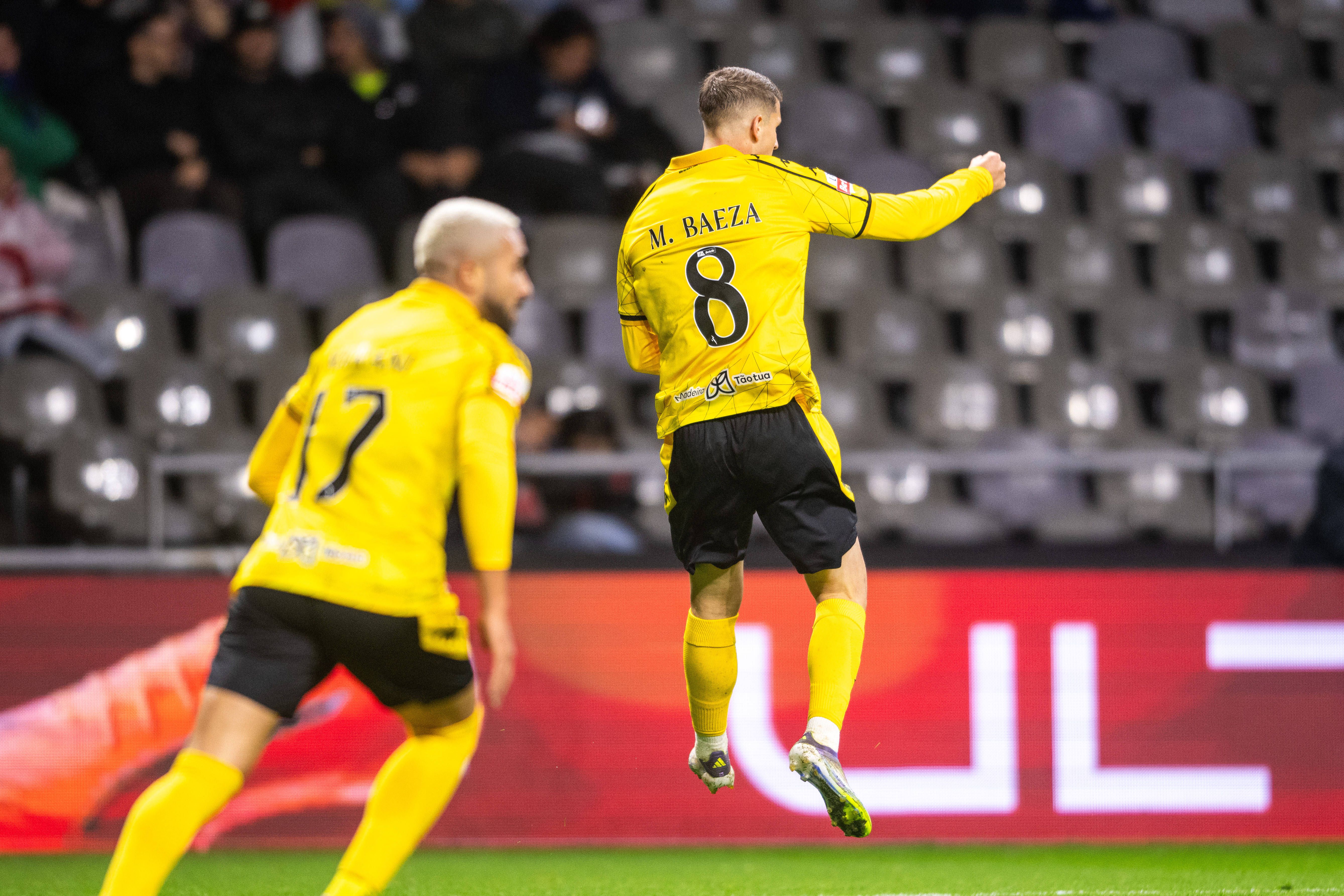 Miguel Baeza festeja o golo que marcou em Braga