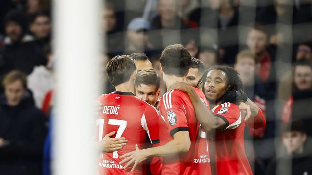 Leandro Barreiro fechou a vitória encarnada em Amesterdão. Foto: IMAGO