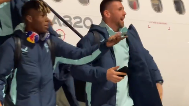 Jogadores do Athletic Bilbao surpreendidos com brincadeira