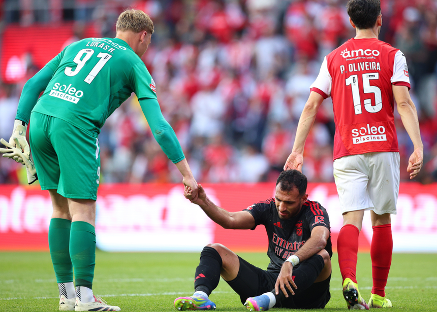 Último SC Braga-Benfica: 1-1 em maio de 2025 (Foto: KAPTA+)