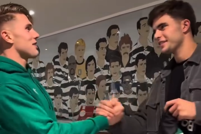 O encontro entre o tenista Jaime Faria e a 'inspiração' Gyokeres: «Não tens um raqueta para mim?»