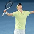 Jannik Sinner, festeja conquista do Open da Austrália