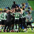 Festa dos jogadores do Sporting, em Alvalade, após a conquista da Liga 2020/2021 (A BOLA)
