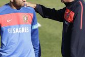 Ruben Amorim com Carlos Queiroz durante os treinos para o Mundial de 2010 (A BOLA)