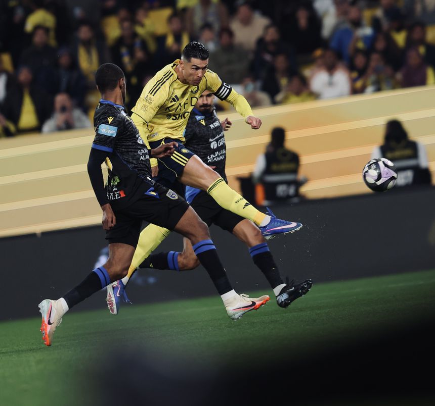 O remate de Cristiano Ronaldo - Foto: Al Nassr/X