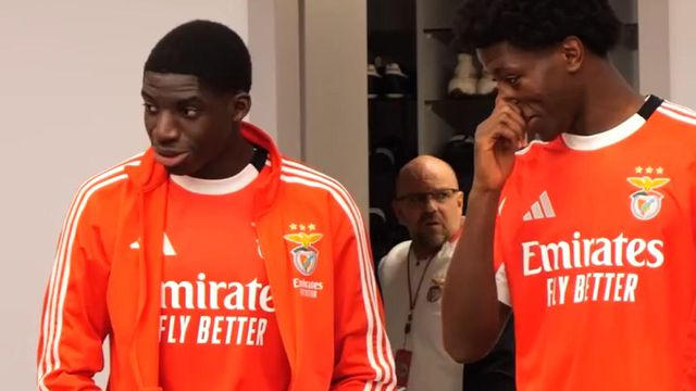 Balneário do Benfica rendido a Anísio Cabral e Banjaqui