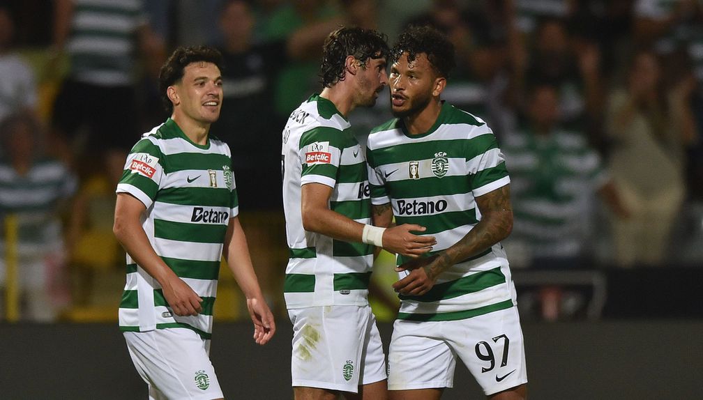 Trio de goleadores do Sporting na Liga: Pedro Gonçalves (8), Trincão (4) e Luis Suárez (17) - Foto: Miguel Nunes