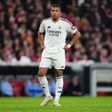 Mbappé em campo com a camisola do Real Madrid