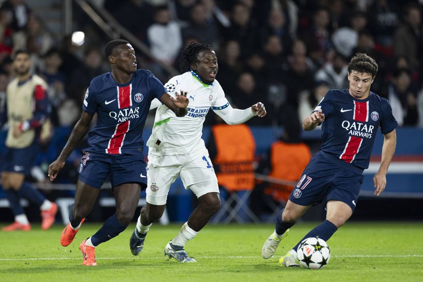 Nuno Mendes e João Neves ao serviço do PSG