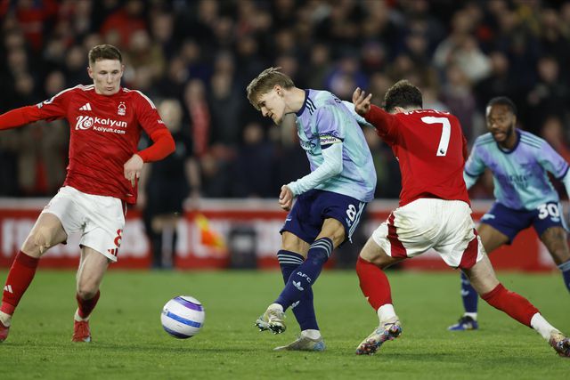 Odegaard desperdiçou uma das oportunidades mais flagrantes do Arsenal no jogo com o Nottingham Forest (FOTO IMAGO)
