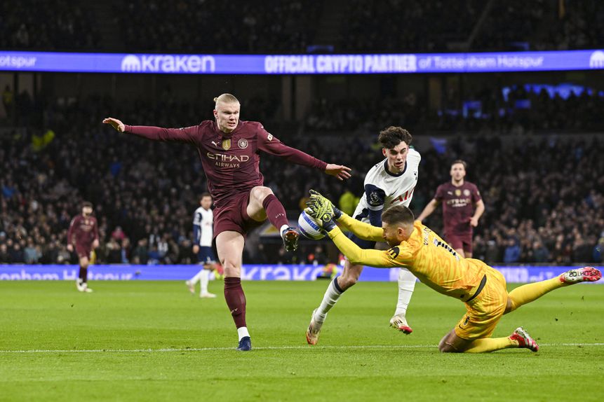 Haaland marcou o golo que deu a vitória do Manchester City frente ao Tottenham (FOTO IMAGO)