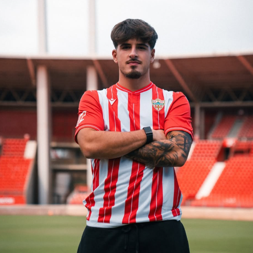 Luís Martins chegou ao Almería B no verão passado proveniente dos sub-23 do Gil Vicente - Foto: Almería