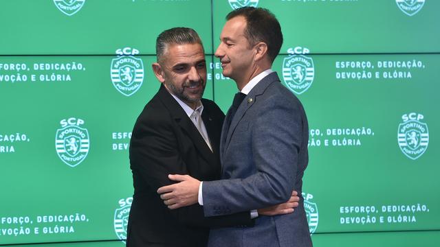 Treinador e presidente do Sporting, Rui Borges e Frederico Varandas em sintonia - Foto: MIGUEL NUNES