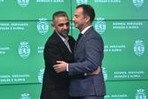 Treinador e presidente do Sporting, Rui Borges e Frederico Varandas - Foto: Miguel Nunes