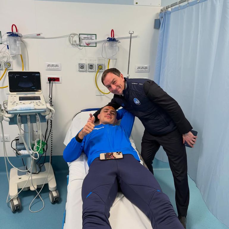 Nikola Krstovic ficou em mau estado depois de atingido por chuteira na testa no Atalanta-Dortmund - Instagram