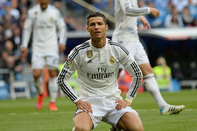 Cristiano Ronaldo a defrontar o Almería pelo Real Madrid