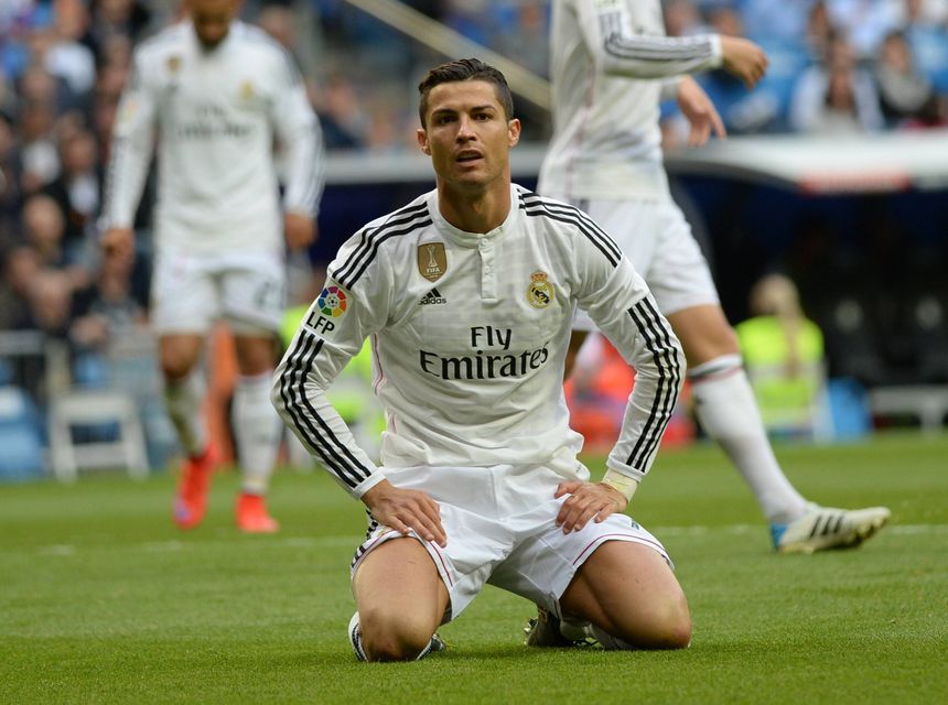 Cristiano Ronaldo a defrontar o Almería pelo Real Madrid