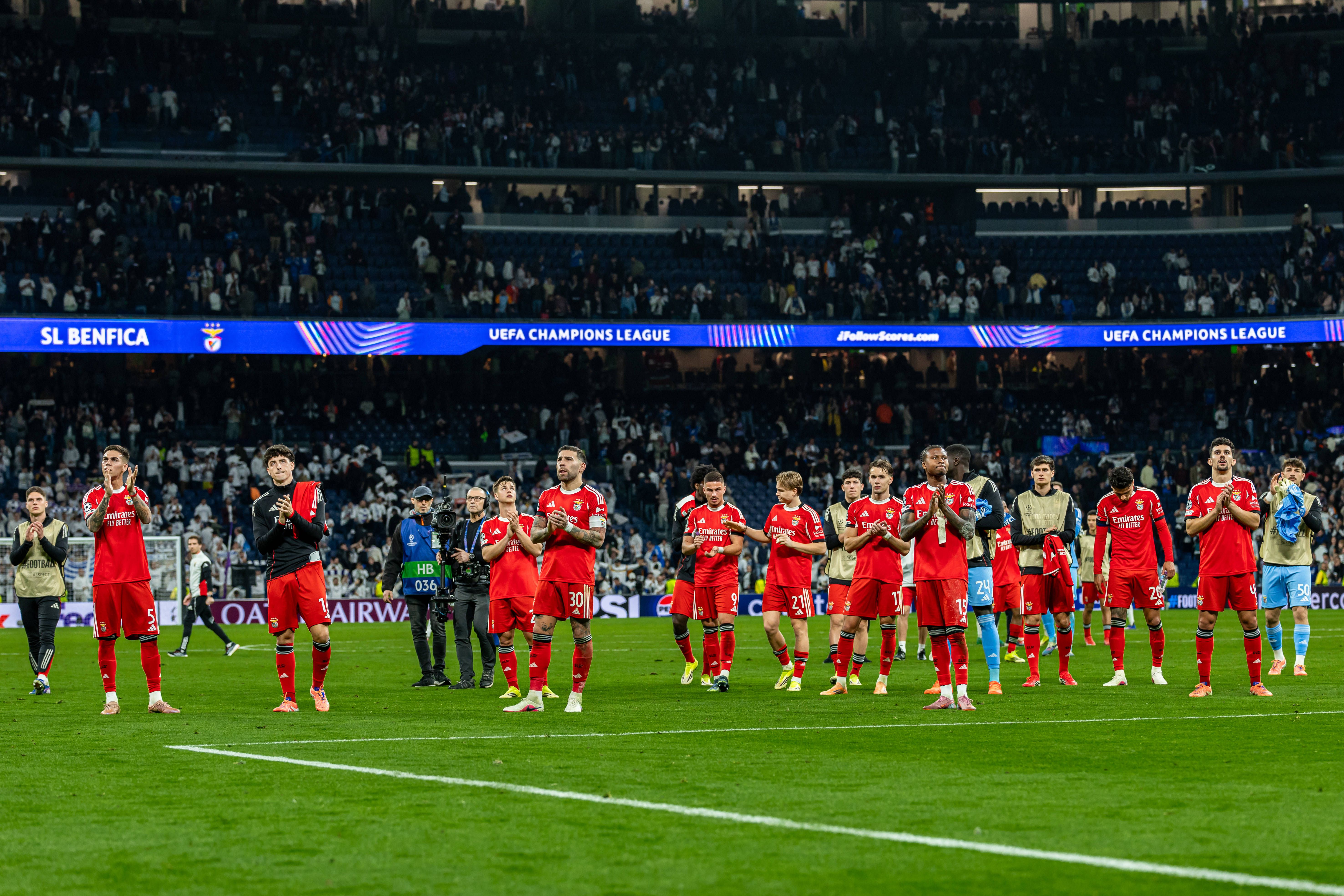 Benfica contou com forte apoio na capital espanhola - foto: IMAGO