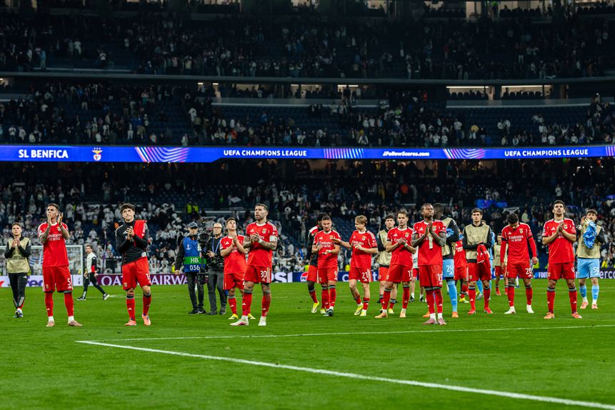 Benfica contou com forte apoio na capital espanhola - foto: IMAGO