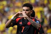 Luis Díaz a celebrar mais um golo pela Colômbia