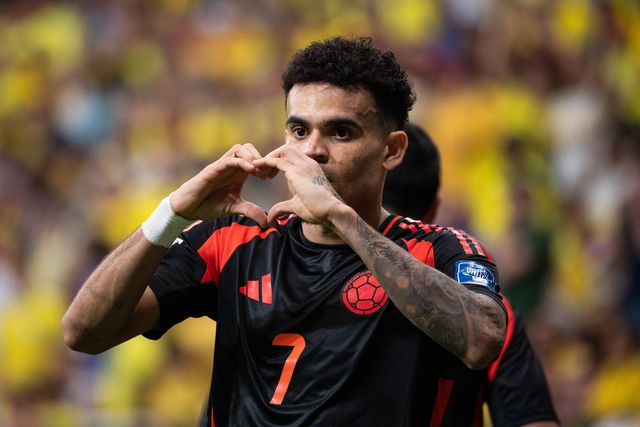 Luis Díaz a celebrar mais um golo pela Colômbia