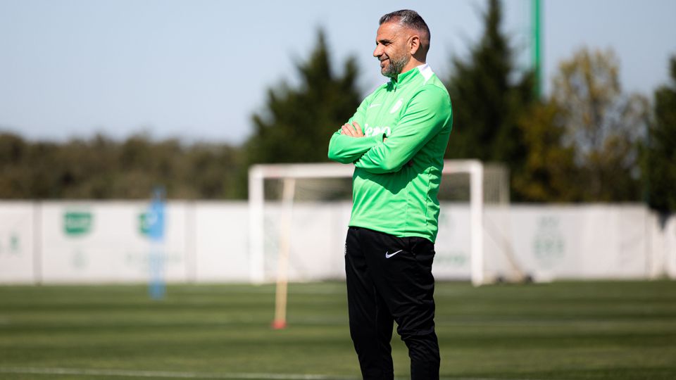 Rui Borges orientou mais um treino em Alcochete