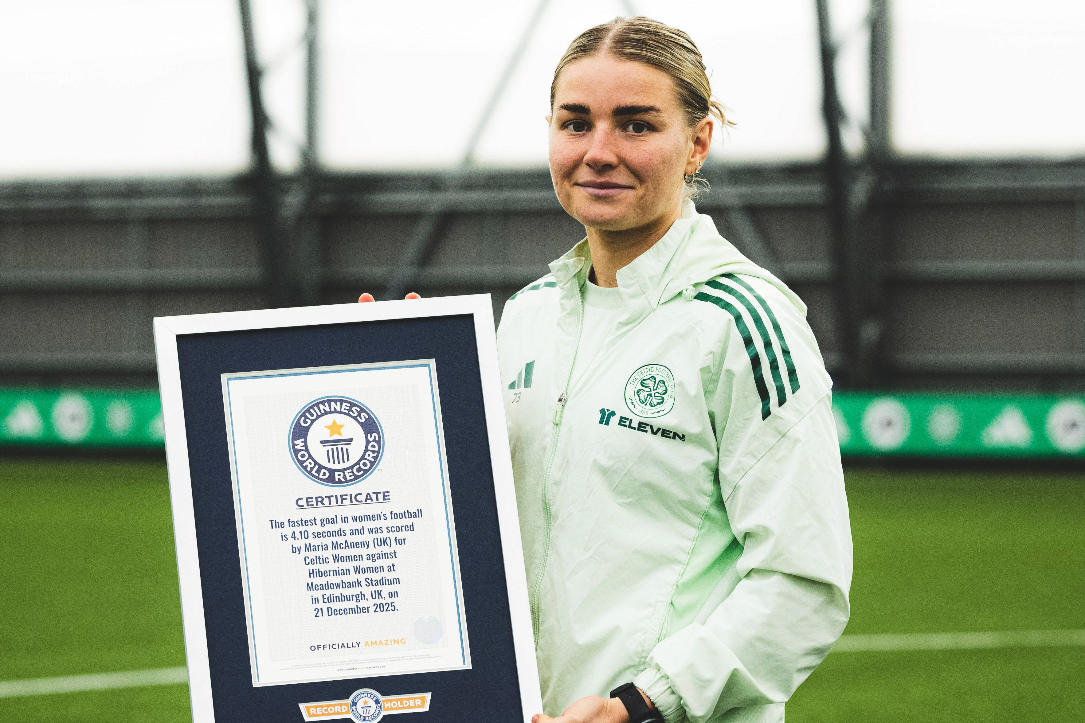 Maria McAneny, autora do golo mais rápido de sempre no futebol feminino - Foto: Celtic