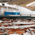 O pavilhão do Amarense ficou completamente destrúido