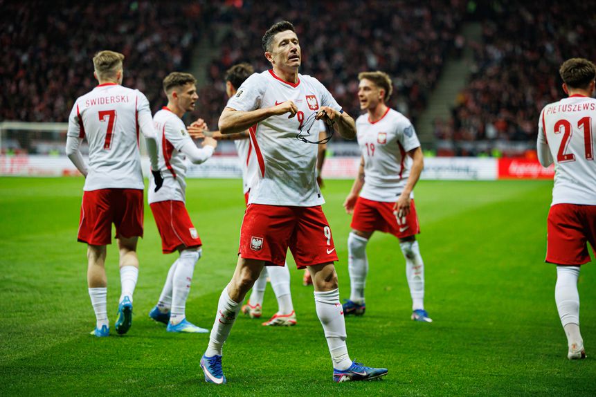 Robert Lewandowski a festejar golo