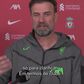 Klopp Sobre Slot: «Grande treinador, grande pessoa»