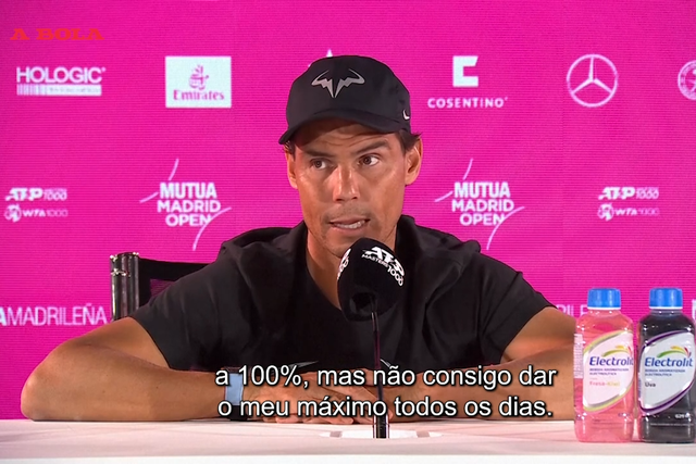 Nadal: «Tento jogar a cem por cento, mas não consigo todos os dias»