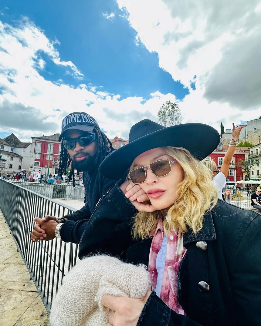 Madonna e o namorado, Akeem Morris, em Lisboa (instagram)