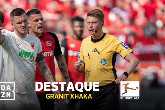 VÍDEO: esta entrada de Xhaka sobre o árbitro podia valer amarelo